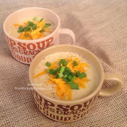 21 Day Fix: Cheddar Baked Potato Soup | From Forks to Fitness