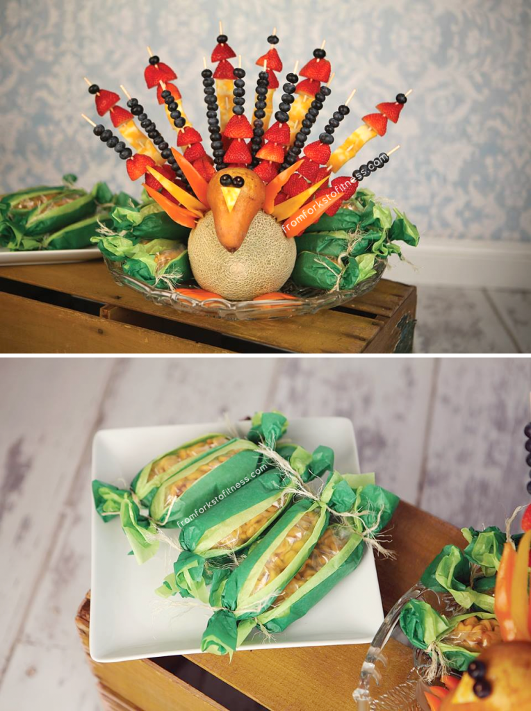 Thanksgiving Crafting: Fruit Kabob Turkey | From Forks to Fitness