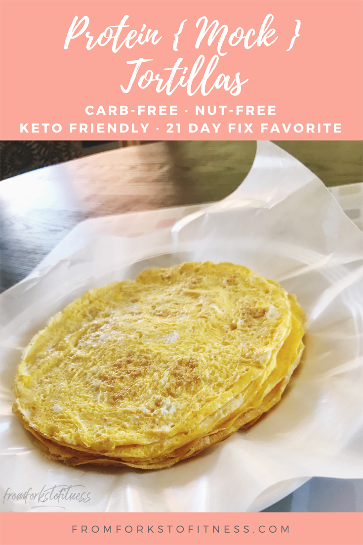 Do you love wraps, but don't love giving your carbs to them? Whip up these Keto AND 21 Day Fix-friendly mock tortillas. #carbfree #nut#free #diet #breakfast #dinner #bread